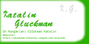 katalin gluckman business card